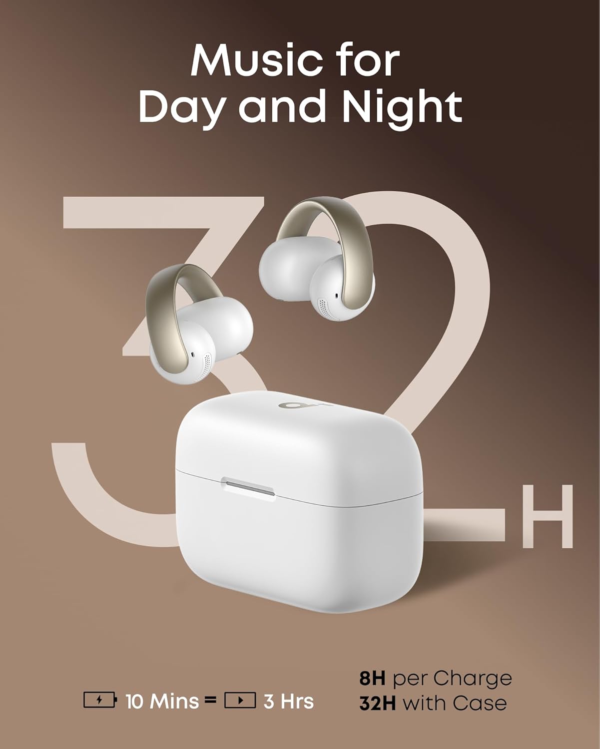 Anker Soundcore AeroClip True‑Wireless Open‑Ear Clip‑On Earbuds