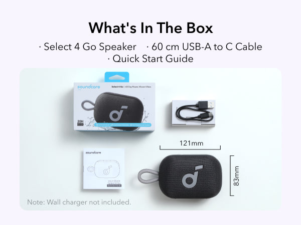 Anker Soundcore Select 4 Go - Portable Bluetooth Speaker  -A31X1131 - Switch Electronics