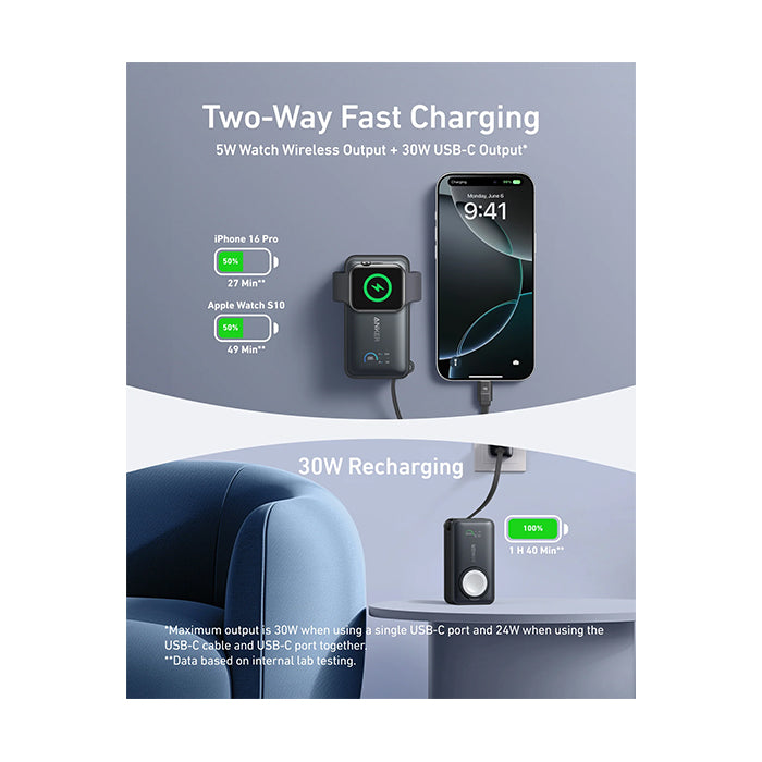 Anker MagGo Power Bank (10K 35W For Apple Watch)