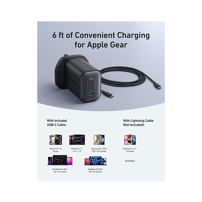Anker Nano Charger 100W with 6ft 5A c-c cable
