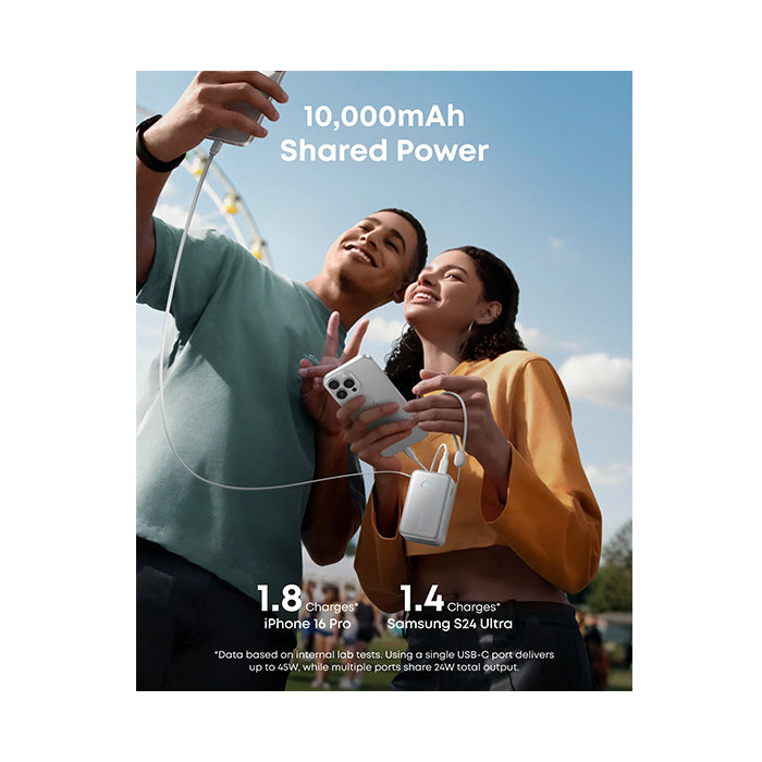 Anker Nano Power Bank (10K 45W Built-In Retractable USB-C Cable)