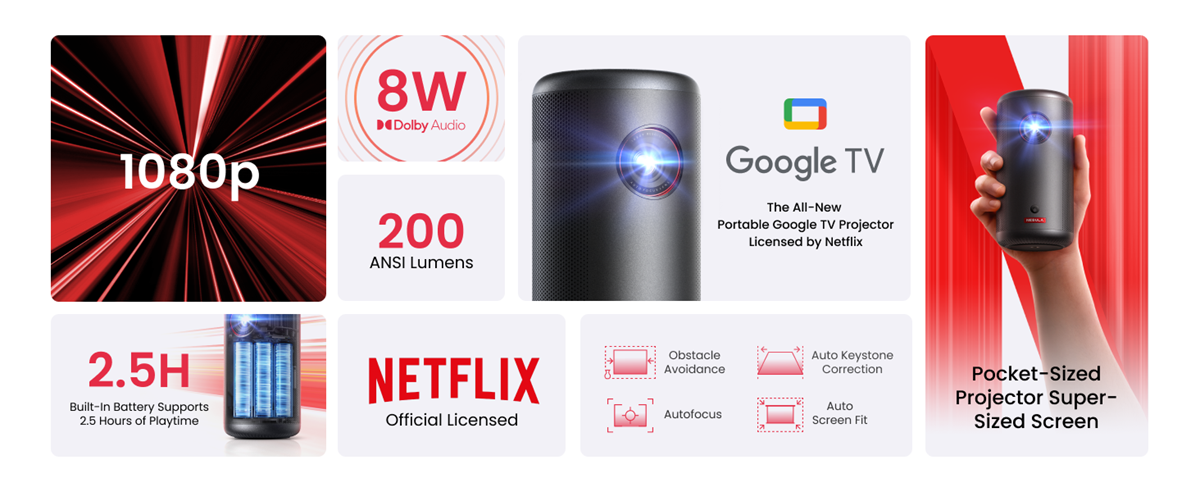 Anker Nebula Capsule 3 Smart Projector - D2425212 - Switch Electronics