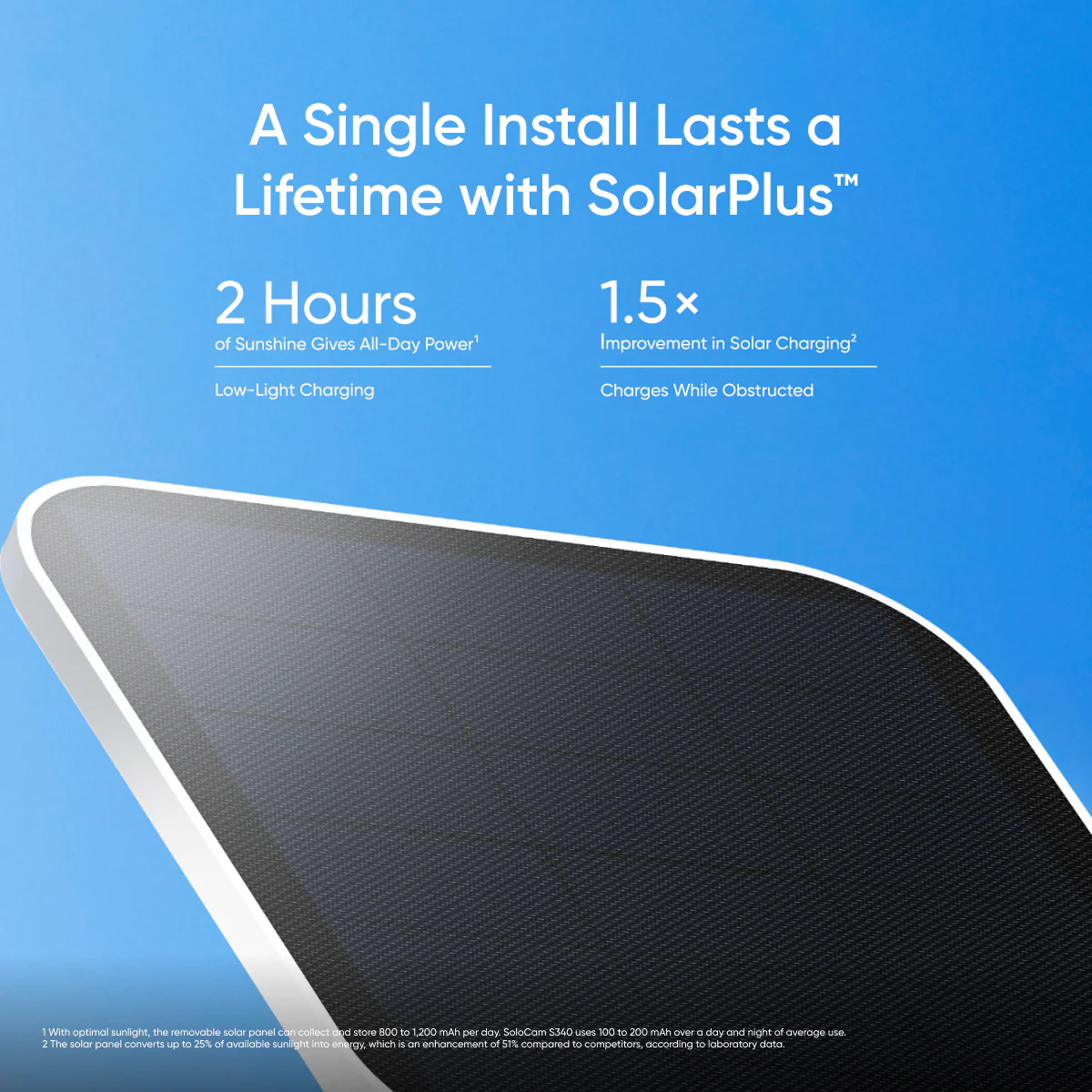 eufy SoloCam S340 Outdoor Camera with Solar Panel