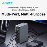 Anker Prime Charging Docking Station (14-in-1, Dual Display, 160W)