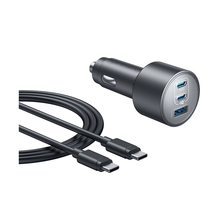 Anker Car Charger (167.5W 3 Ports) with cable bundle