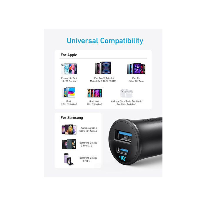 Anker Car Charger (30W 2 Ports)