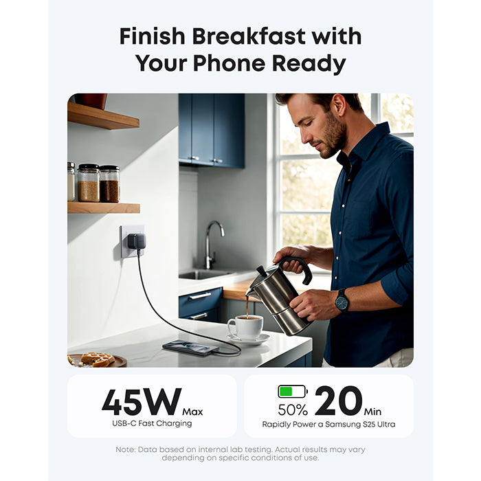 Anker Nano Charger (45W) with USB-C to USB-C Cable