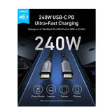Anker Prime USB-C to USB-C Cable 240W, Upcycled-Braided