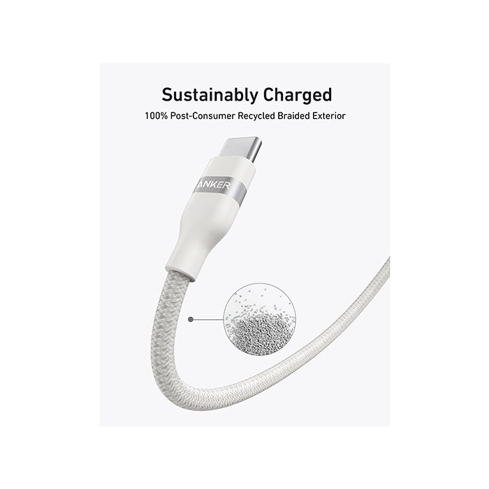 Anker USB-C to USB-C Cable (3 ft / 6 ft, 240W, Upcycled-Braided)