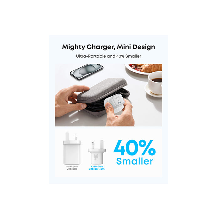 Anker Zolo 30W Compact USB C GaN Charger